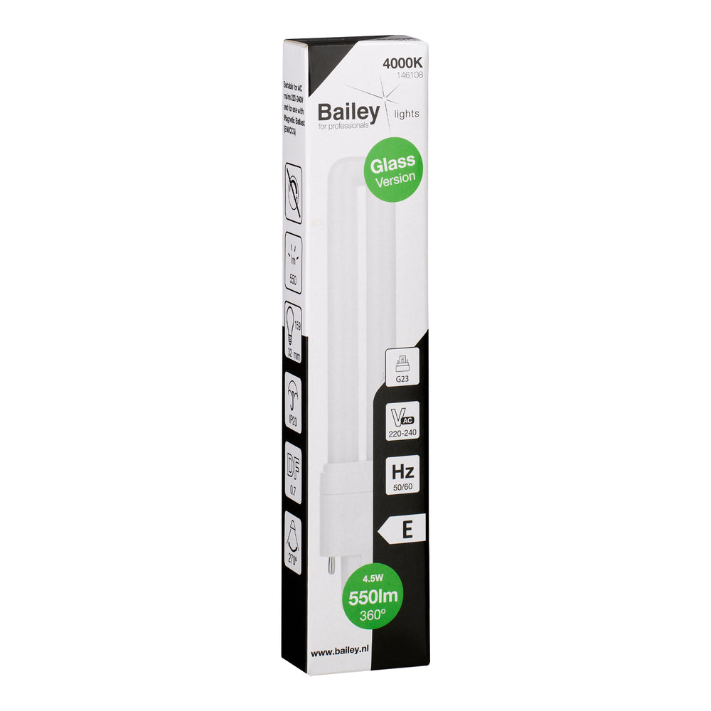 LED PL Glas G23 4.5W 550lm 4000K Vervanglamp - 146108