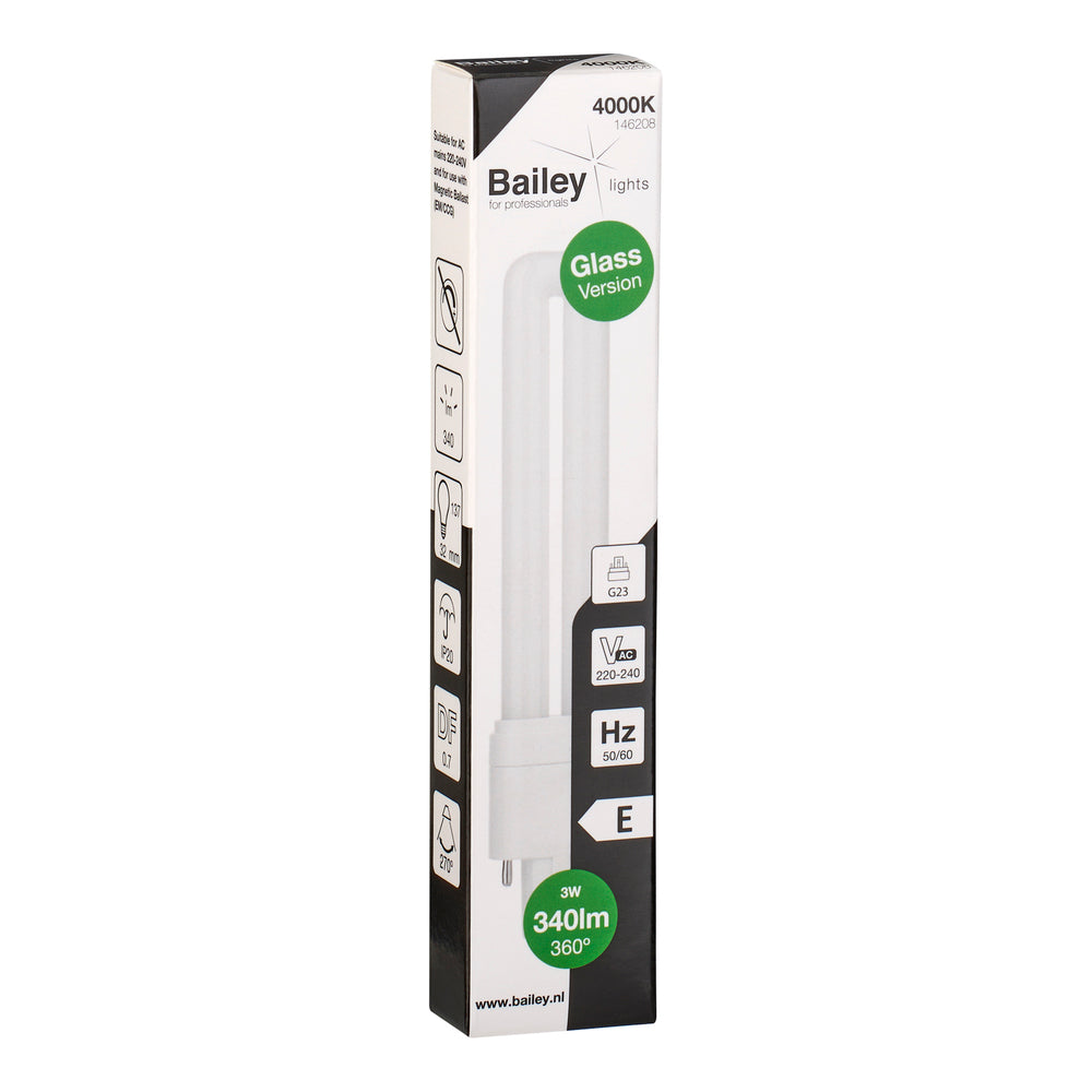 Bailey Led Pl Glas G23 3W 4000K 340Lm Retrofit Lamp - 146208