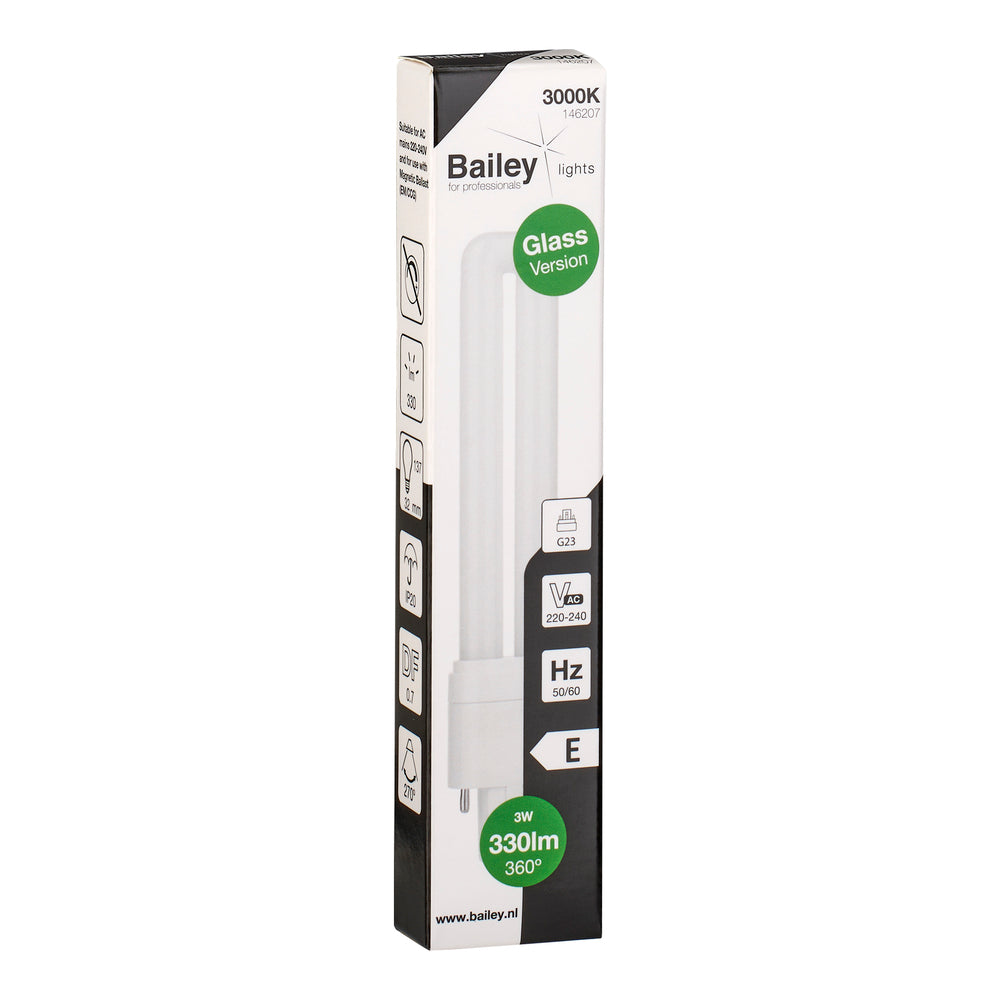 Bailey Led Pl Glas G23 2P 3W 330Lm 3000K Commerciële Lamp - 146207