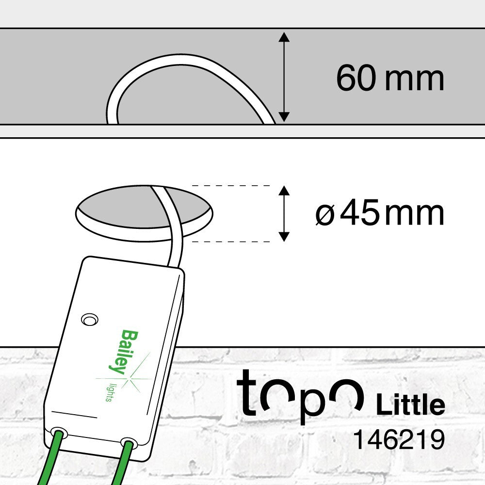 Bailey TOPO Little 12V LED Transformer 0-50W Dimmable - 146219