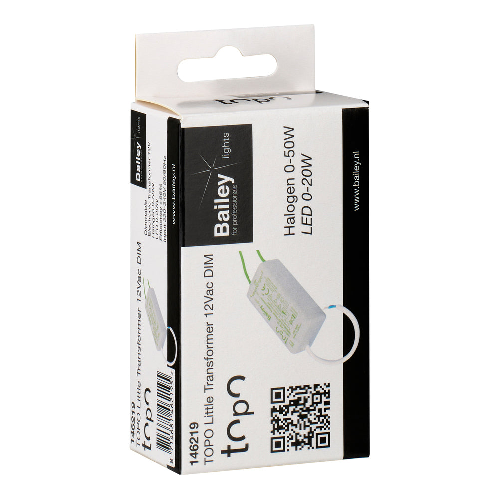 Bailey Topo Kleine 12V Led Transformator 0-50W Dimbaar - 146219