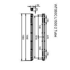 Philips Ledinaire IP65 Waterdichte LED Buizenbehuizing L1500 - 8710163366050