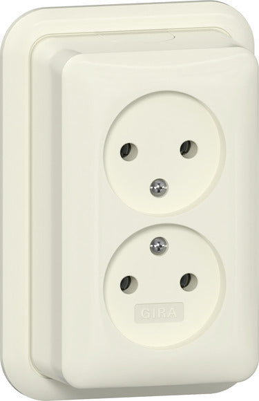 Gira Dubbele Stopcontact 16A 250V Opbouw Wit - 479110