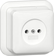 Opbouwsocket 2 Polig 16A 250V Wit - 447011