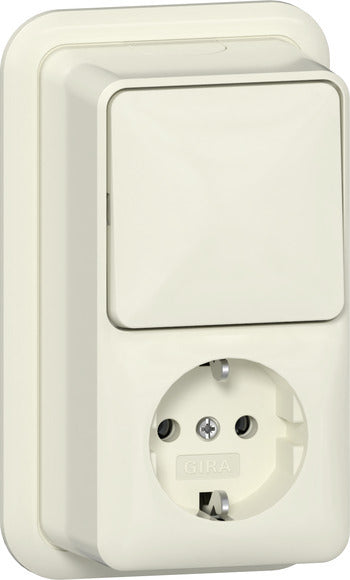 Gira Opbouw Schakelaar Stopcontact Combinatie Met Pilootlamp - 417610