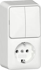 Gira Opbouw Combinatieschakelaar Stopcontact 16A 250V Verticaal - 417512