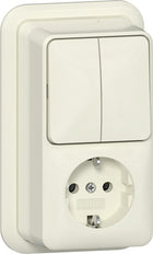 Gira Verticale Serie Schakelaar Met Schuko Stopcontact 16A 250V - 417510