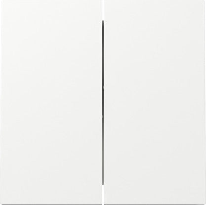 Gira F100 Dual Rocker Switch Cover Pure White - 329570