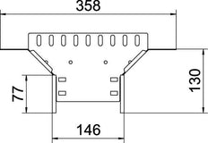 T Tak Kabelgoot Connector 60x150 Staal Gegalvaniseerd - 6042113