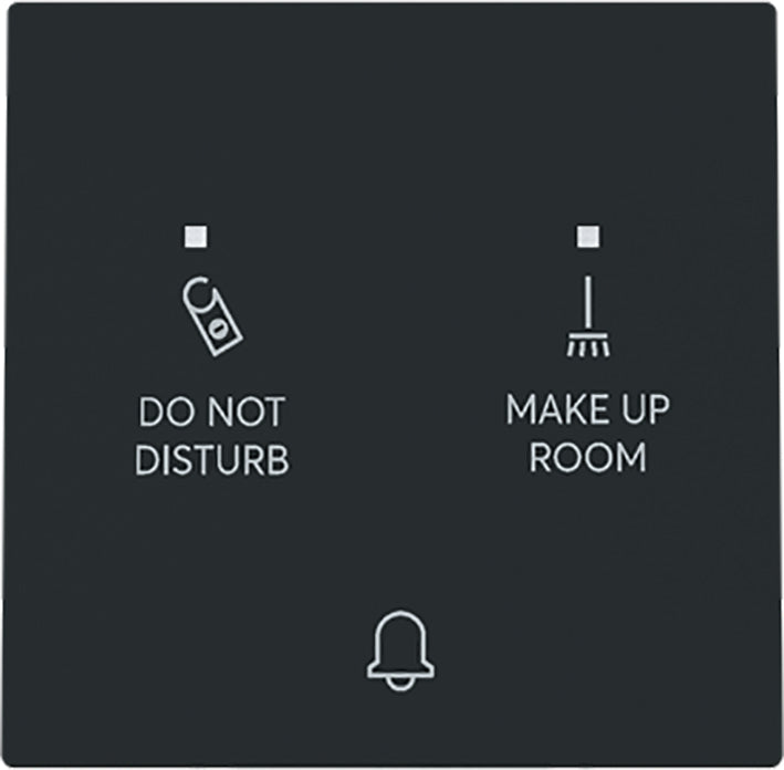 ABB DND MUR LED Drukknop Schakelaar 24V Zwart - 2CKA001751A3404