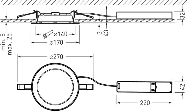 Multilumen LED Downlight 2325 Series 2000lm - 7791140