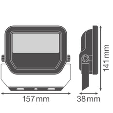 Led Floodlight 17W 2400LM IP66 3000K Zwart - 4099854305788