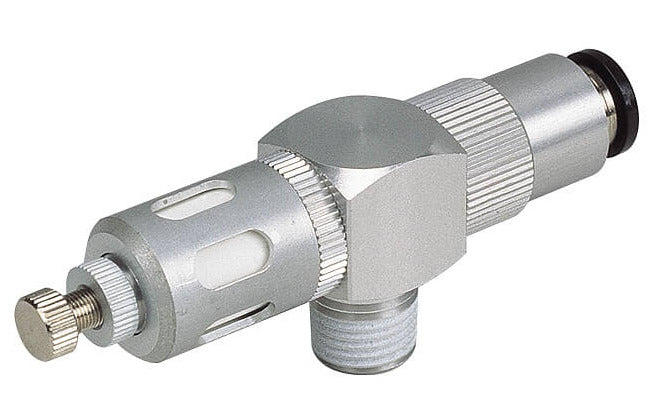 IN-4mm UIT-R1/8" Snel Ontluchtingsventiel met Naald en Demper