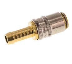 Messing DN 6 Tempereerkoppeling Snelkoppeling 9 mm Slangpilaar