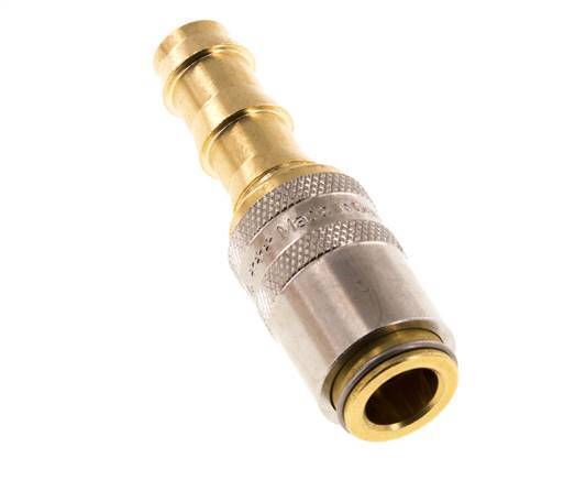 Messing DN 6 Tempereerkoppeling Snelkoppeling 9.5 mm Slangpilaar