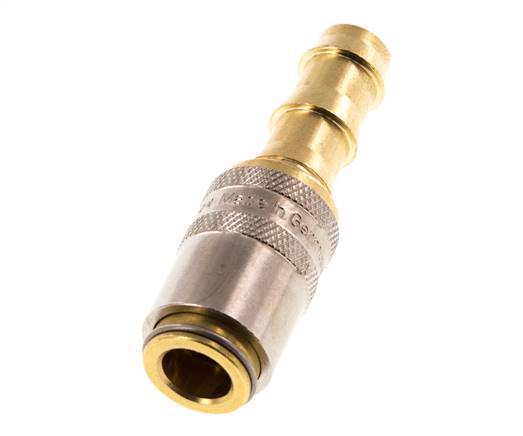 Messing DN 6 Tempereerkoppeling Snelkoppeling 9.5 mm Slangpilaar
