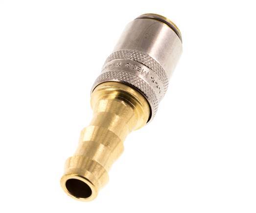 Messing DN 6 Tempereerkoppeling Snelkoppeling 9.5 mm Slangpilaar