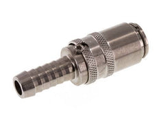 RVS DN 6 Tempereerkoppeling Snelkoppeling 9 mm Slangpilaar Dubbele afsluiting