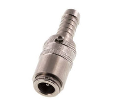 RVS DN 6 Tempereerkoppeling Snelkoppeling 9 mm Slangpilaar Dubbele afsluiting