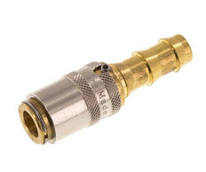 Messing DN 6 Tempereerkoppeling Snelkoppeling 9.5 mm Slangpilaar Loskoppelbeveiliging