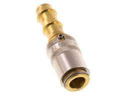 Messing DN 6 Tempereerkoppeling Snelkoppeling 9.5 mm Slangpilaar Loskoppelbeveiliging