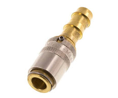Messing DN 6 Tempereerkoppeling Snelkoppeling 9.5 mm Slangpilaar Loskoppelbeveiliging