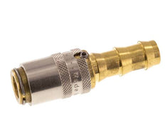 Messing DN 6 Tempereerkoppeling Snelkoppeling 9.5 mm Slangpilaar Loskoppelbeveiliging