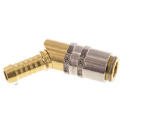 Messing DN 6 Tempereerkoppeling Snelkoppeling 9 mm Slangpilaar 45-deg