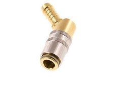 Messing DN 6 Tempereerkoppeling Snelkoppeling 9 mm Slangpilaar 45-deg