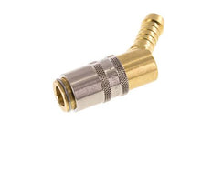 Messing DN 6 Tempereerkoppeling Snelkoppeling 9 mm Slangpilaar 45-deg