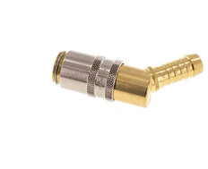 Messing DN 6 Tempereerkoppeling Snelkoppeling 9 mm Slangpilaar 45-deg