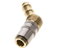 Messing DN 6 Tempereerkoppeling Snelkoppeling 9.5 mm Slangpilaar 45-deg