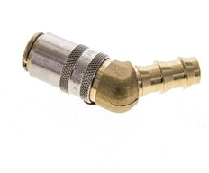 Messing DN 6 Tempereerkoppeling Snelkoppeling 9.5 mm Slangpilaar 45-deg