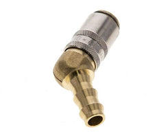 Messing DN 6 Tempereerkoppeling Snelkoppeling 9.5 mm Slangpilaar 45-deg