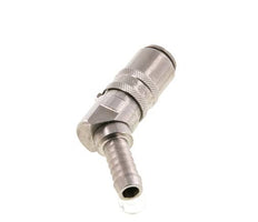 RVS DN 6 Tempereerkoppeling Snelkoppeling 9 mm Slangpilaar 45-deg