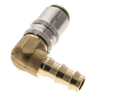 Messing DN 6 Tempereerkoppeling Snelkoppeling 9.5 mm Slangpilaar 90-deg