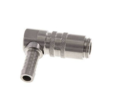 RVS DN 6 Tempereerkoppeling Snelkoppeling 9 mm Slangpilaar 90-deg