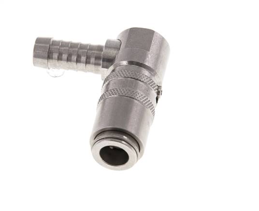 RVS DN 6 Tempereerkoppeling Snelkoppeling 9 mm Slangpilaar 90-deg