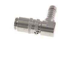 RVS DN 6 Tempereerkoppeling Snelkoppeling 9 mm Slangpilaar 90-deg