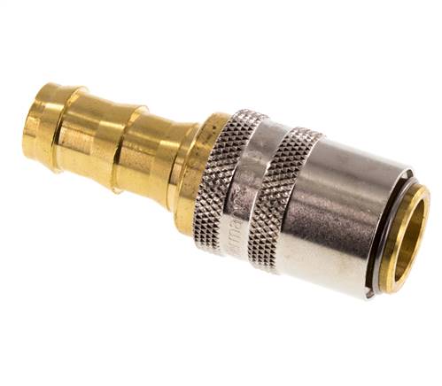 Messing DN 9 Tempereerkoppeling Snelkoppeling 12.7 mm Slangpilaar