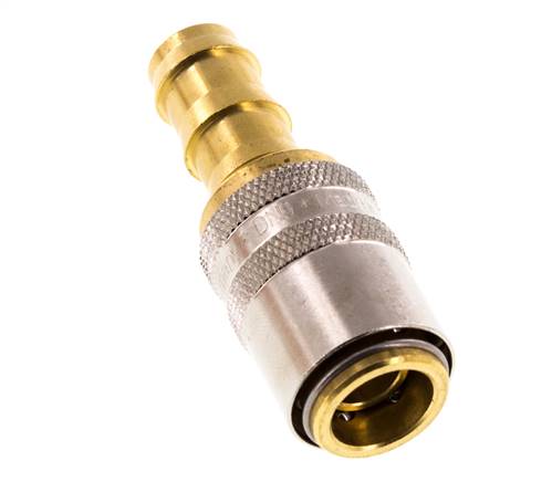 Messing DN 9 Tempereerkoppeling Snelkoppeling 12.7 mm Slangpilaar