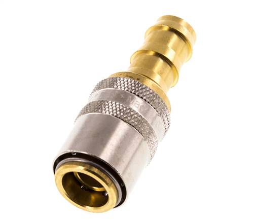 Messing DN 9 Tempereerkoppeling Snelkoppeling 12.7 mm Slangpilaar