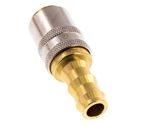 Messing DN 9 Tempereerkoppeling Snelkoppeling 12.7 mm Slangpilaar