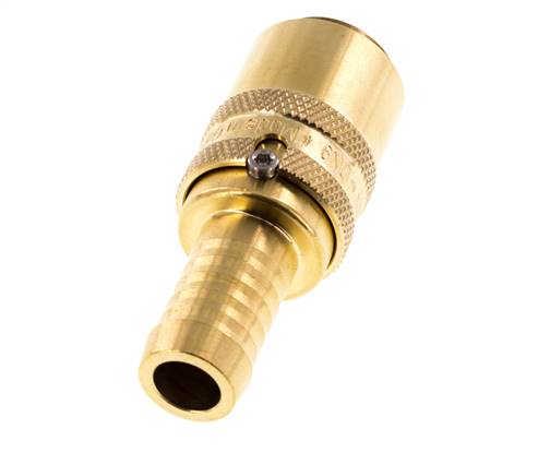 Messing DN 9 Tempereerkoppeling Snelkoppeling 13 mm Slangpilaar Loskoppelbeveiliging Dubbele afsluiting