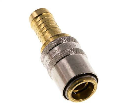 Brass DN 9 Mold Coupling Socket 13 mm Hose Pillar Unlocking Protection