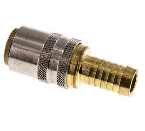 Brass DN 9 Mold Coupling Socket 13 mm Hose Pillar Unlocking Protection