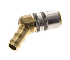 Messing DN 9 Tempereerkoppeling Snelkoppeling 12.7 mm Slangpilaar 45-deg