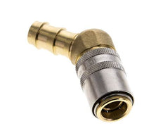 Messing DN 9 Tempereerkoppeling Snelkoppeling 12.7 mm Slangpilaar 45-deg