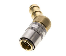 Messing DN 9 Tempereerkoppeling Snelkoppeling 12.7 mm Slangpilaar 45-deg