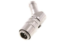 Stainless Steel DN 9 Mold Coupling Socket 13 mm Hose Pillar Double Shut-Off 45-deg